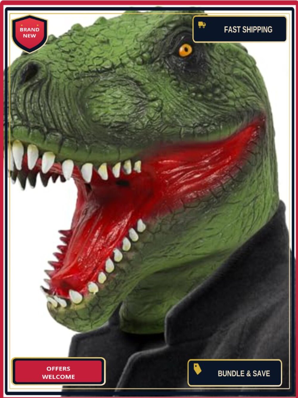 Dinosaur Latex Mask Realistic T-Rex Animal Cosplay Costume Party Prop